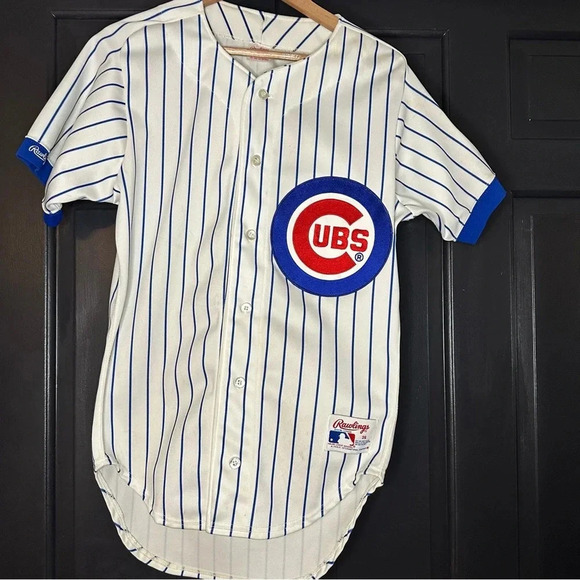 Vintage Rawlings Chicago Cubs Pinstripe  Jersey MLB Baseball Adult SZ 36 (j5) - Picture 2 of 15